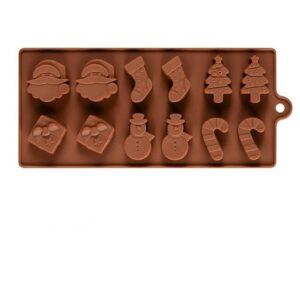 Silicone Christmas Chocolate Baking Tool Non stick Jelly Candy 3D Mold