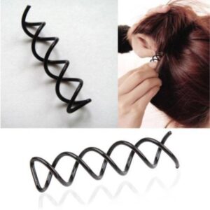 5-piece spiral hair clip hair accessories for sale, spiral clip plate hair ball head, Y round head design, pin insertion hairpin hairpin
