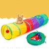 Folding Cat Tunnel Roller Dragon Environmentally Friendly Educational Pet Toy Rainbow Cat Tunnel