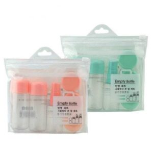 8-piece set/set of PVC material portable mini traveler packaging bottle press bottle facial cream box in random colors