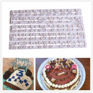 Russian letter gummie mold embossed candy craft letter mold cake dessert decoration DIY baking tray tool, size: 24×2.6×0.6cm