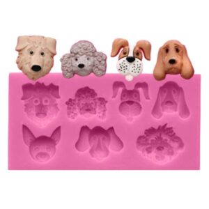Dog shaped cartoon silicone gummie cake decoration mold