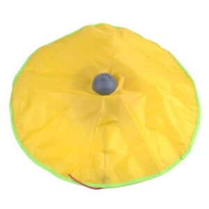 Cat Playboard Electric Cat Turntable Automatic Cat Funny Stick Toy (Yellow)