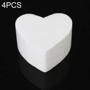 Four one heart shaped prosthesis foam baking sugar cake decoration practice mold