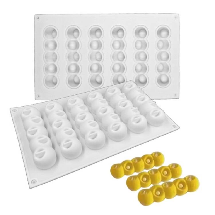 6 consecutive concave ball long cake molds DIY baking dessert molds
