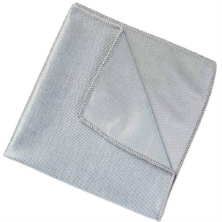 Ultra fine fiber glass wiping scratch free cleaning cloth Grey