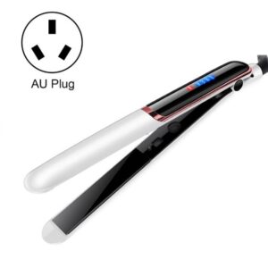 35W 2-in-1 roll straight dual-purpose electric hair straightener curling rod white