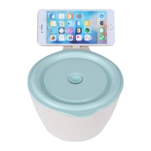 Wheat Fiber Instant Noodle Bowl Creative and Convenient Sealed Lunch Box with Mobile Phone Holder