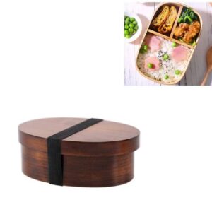 Wood Environmental Protection Tableware Portable Lunch Box Bento Box, Style:Single Layer(Paint Color)