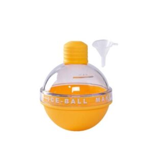 2PCS Home Whiskey Bulb Ice Ball Ice Cube Silicone Mold With Funnel(Banana Yellow)