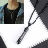 OPK 1573 Men’s Classic Column Can Open perfume Bottle Pendant Necklace