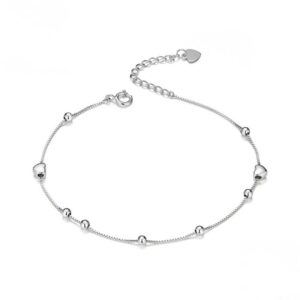 Five pointed Star Ball Bracelet S925 Pure Silver Platinum Plated Bracelet