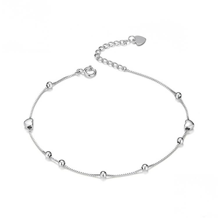 Five pointed Star Ball Bracelet S925 Pure Silver Platinum Plated Bracelet