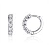 Platinum plated zircon sterling silver jewelry earrings and earrings