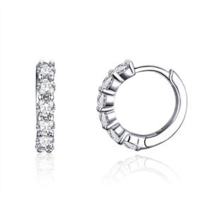 Platinum plated zircon sterling silver jewelry earrings and earrings