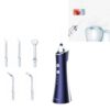 Electric dental rinser, dental scaler, water flosser, household portable oral cleaning machine (blue)