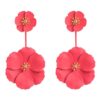 1-on-1 selling Bohemian style alloy flower long earrings