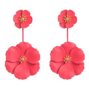 1-on-1 selling Bohemian style alloy flower long earrings