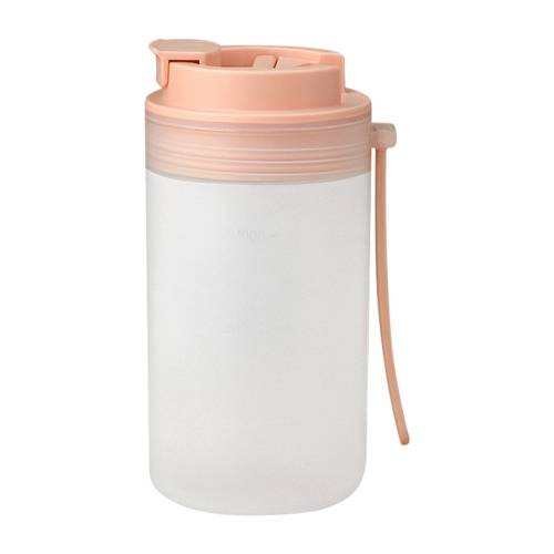 Household Children Breakfast Cup Portable Large Capacity Water Cup With Scale(Coral Pink)