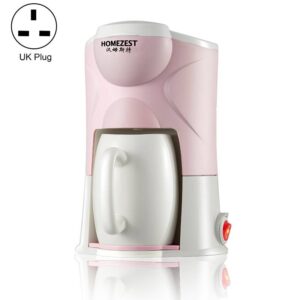 Homezest Household Small Coffee Machine Fully Automatic Portable Mini Single Cup Coffee Maker, Style:UK Plug
