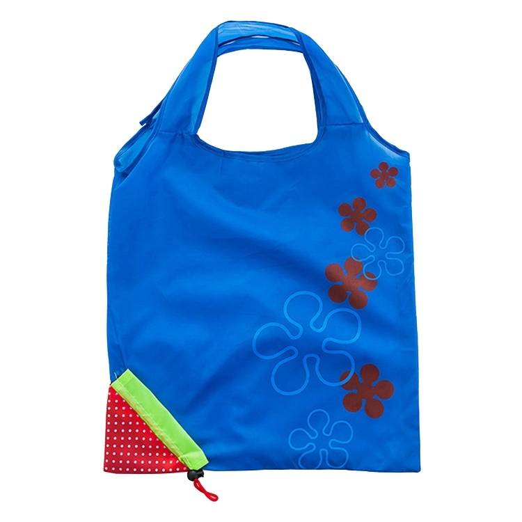 Nylon creative strawberry foldable and reusable grocery eco-friendly shopping bag