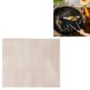 Non-Stick Grid Sheet Teflon Barbecue Mat Grill Grid Mat, Size:36×42 cm(Brown)