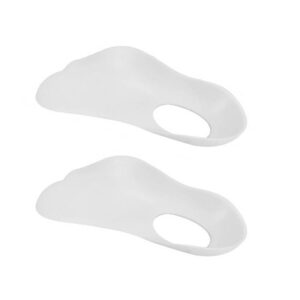 Flat foot correction insole, arch collapse support pad, foot valgus corrector for adults and children, L size (white)