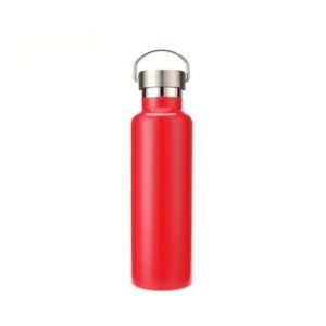 304 Vacuum Stainless Steel Vacuum Flask Double-Layer Large-Capacity Outdoor Water Bottle Mountaineering Sports Bottle, Capacity: 500ml(Red)