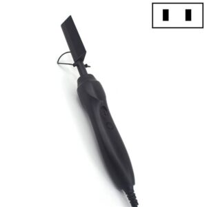 Multifunctional Comb Dry And Wet Dual-Use Curly Hair Straightening Stick Electric Perm Comb US Plug(Black)