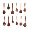 Non-Stick Pot Wood Spoon Teak Scoop Tableware Small Spoon