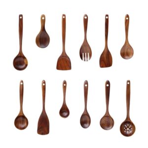 Non-Stick Pot Wood Spoon Teak Scoop Tableware Small Spoon