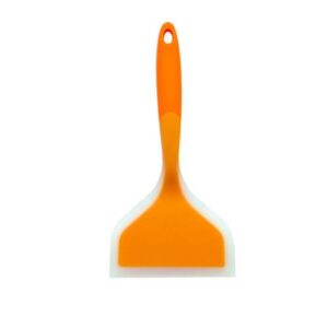 Silicone Nonstick Spatula Wide Mouth Steak Pizza Spatula Kitchen Tool(Orange + Orange)