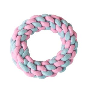 The Donut Dog Molar Teeth Cleaning Toy Candy Color Woven Cotton Rope