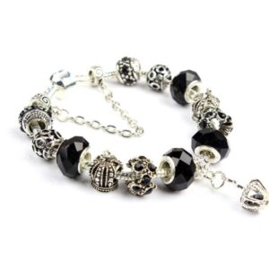 Women’s Crown Colorful Crystal Bead Bracelet Handmade Glass Bead Bracelet