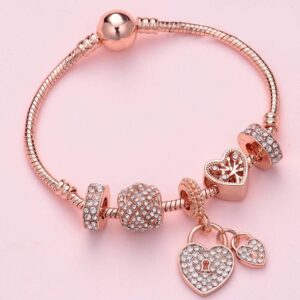 SL131 Women’s Rose Gold Beaded Bracelet