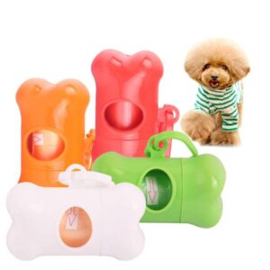 10 pieces of BG-W085 pet bone shaped trash cans for sale, practical pet cleaning products, color random shipment