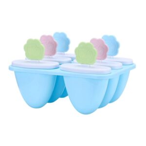 Cartoon smiley face DIY popsicle ice cream mold, home made 6-cell ice box