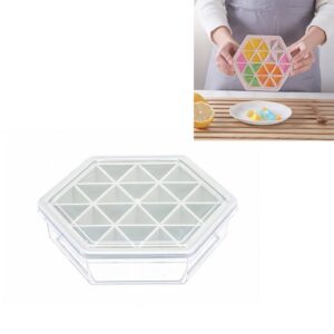 Home Creative DIY Ice Grid Mold Hexagonal Homemade Ice Mold with Tray Ice Block Ice Cream Ice Box
