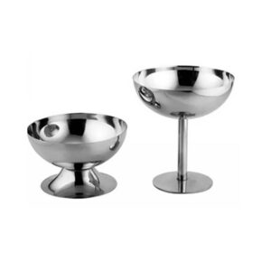 Stainless Steel Ice Cream Cup Ice Cream Goblet Bar Wine Glass