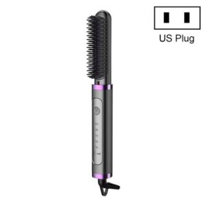 Dual purpose negative ion automatic constant temperature straightening comb Purple