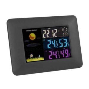 Multifunctional Indoor And Outdoor Temperature And Humidity Meter Colorful Screen Weather Clock(TS-A97-US US Plug)