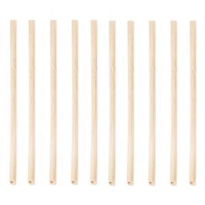 10 PCS Juice Coffee Pearl Milk Tea Natural Degradable Bamboo Straw