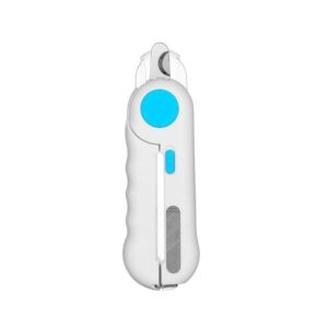 Pet nail clipper and sharpener, style: illuminated (blue)