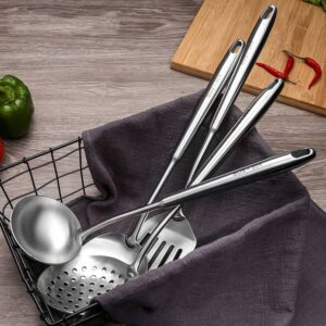 304 Stainless Steel Kitchen Equipment Thickened Hollow Handle Cooking Tool