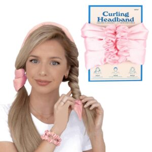 Physical Force Shaping Curly Hair Heatless Hair Curler Hair Band(Pink)