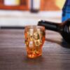 Skull Shape Transparent Acrylic Beer Cups(Amber)