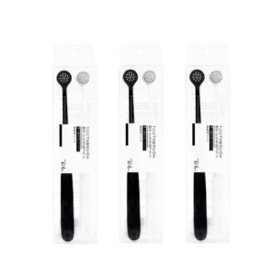 3 Boxes RAOYI Spiral Hair Couple Teeth Brush Small Round Head Adult Soft Hair Toothbrush(Black+White)