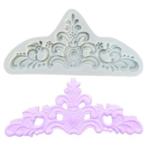 Retro Embossed Fondant Chocolate Cake Silicone Mold(Grey)