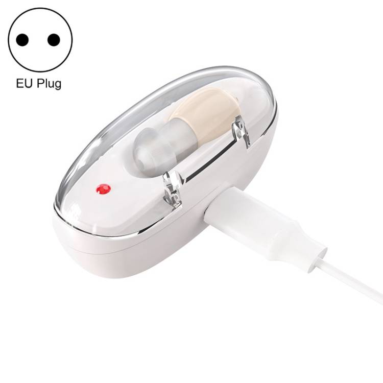 Sound amplifier for the elderly, portable in-canal rechargeable hearing aid, specifications: European standard (skin color)