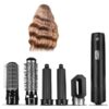 Five in one hot air comb automatic straightening dual-purpose hair dryer black